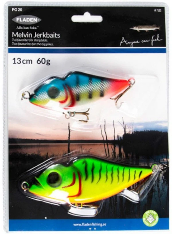 Fladen Jerkbaits 'Melvin' 10cm & 'Shark' 15cm 3 Fladen Jerkbaits 'Melvin' 10cm & 'Shark' 15cm