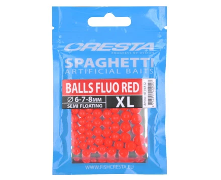 Cresta Spaghetti Balls XL Fluo Red 3 Cresta Spaghetti Balls XL Fluo Red