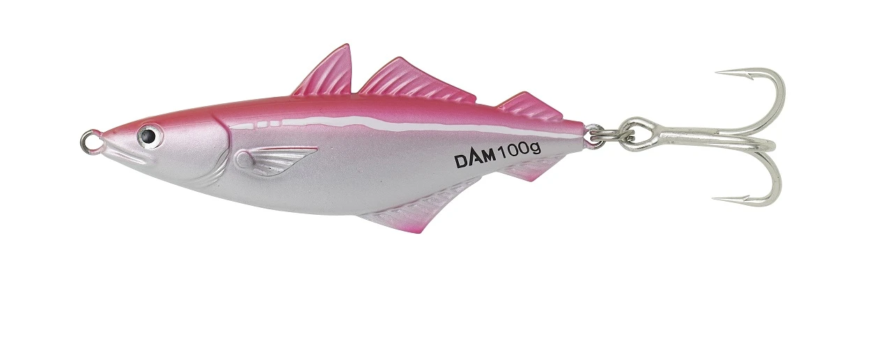 Dam Salt-X Coalfish Pilk 10cm 100g Sinking Pink UV 3 Dam Salt-X Coalfish Pilk 10cm 100g Sinking Pink UV